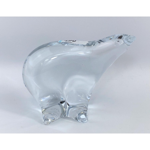 490 - A Swedish Maleras studio art glass with etched signature to the base.