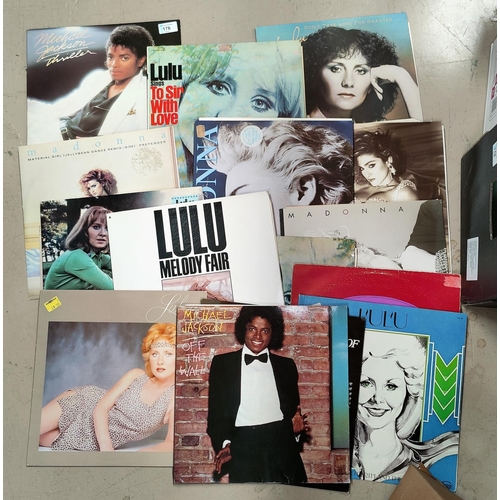 176 - A selection records including Madonna, Michael Jackson, Lulu etc