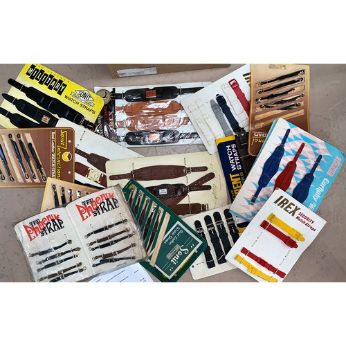 595 - A selection of vintage ex stock watch straps etc.