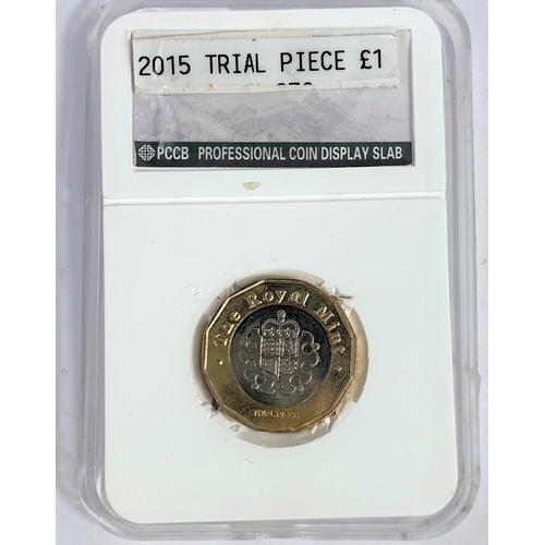 254A - GB: Royal mint 2015 £1 trial coin