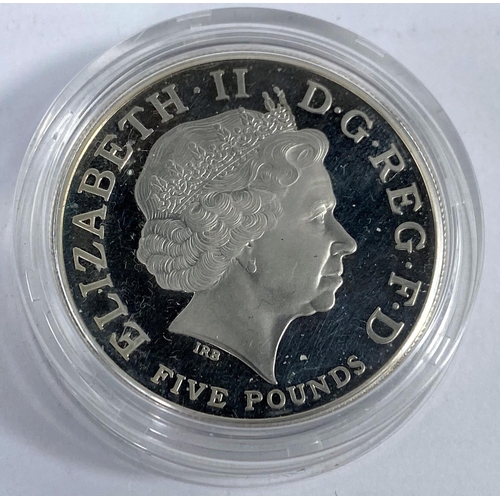 255 - GB: £5 piedfort silver coin, Entente Cordiale