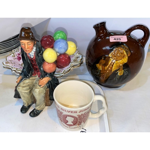 420 - Three Royal Doulton items:  