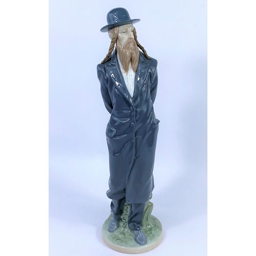 443 - A Lladro figure:  orthodox Jewish gentleman, height 38 cm