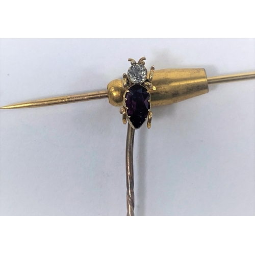 519 - Two gem set stick pins