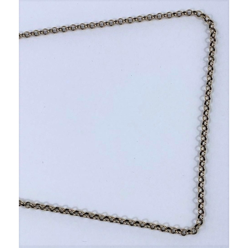 572 - A fine belcher chain, stamped '375', 9.6 gm