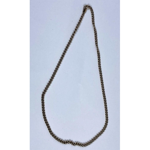 577 - A curb chain necklace, stamped '375', 25 gm