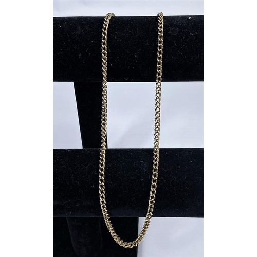 577 - A curb chain necklace, stamped '375', 25 gm