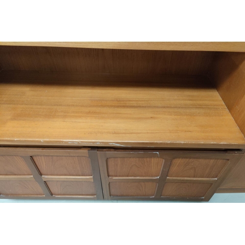 743 - A 1960's teak wall unit with fall front writing section