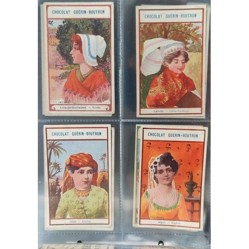 115C - An album of 30 sheets of rarer single cigarette cards etc.