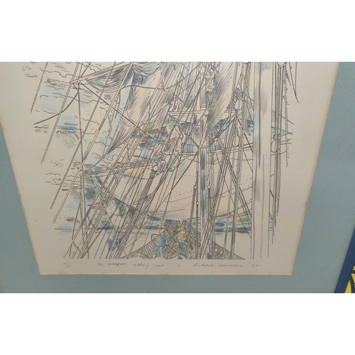 127B - Richard Demarco (Scottish B1930): A pair of Artist Proofs 'The Marquet unfurling sails' & 'The Marqu... 