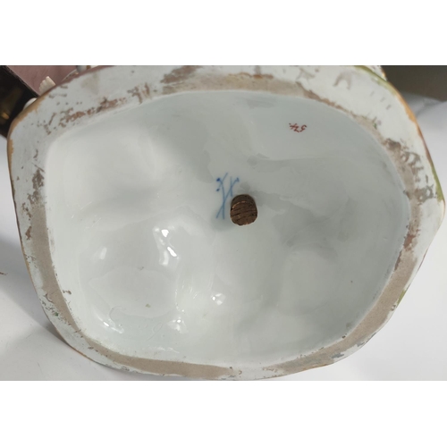 472 - Two Capo di Monte ceramic groups, The Coin Collector and The Chemist, height 27cm and 24cm