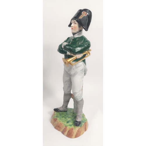 472F - A collection of Fourteen Sevres porcelain Napoleonic era soldiers in various colonial uniforms, all ... 