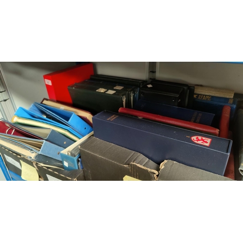 36 - A large selection of empty stamp albums and binders,