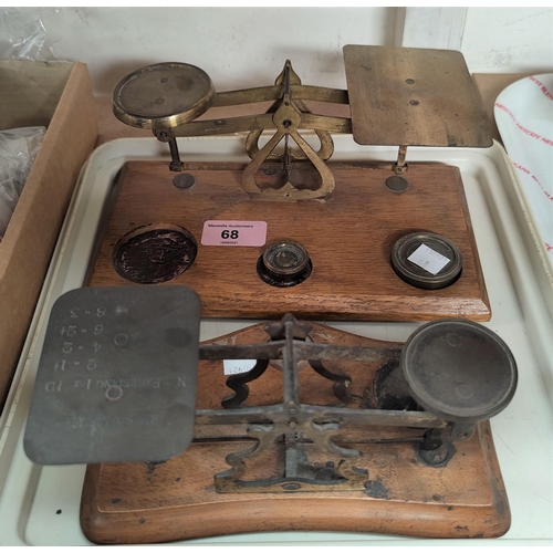68 - Two 19th century sets of postal scales
