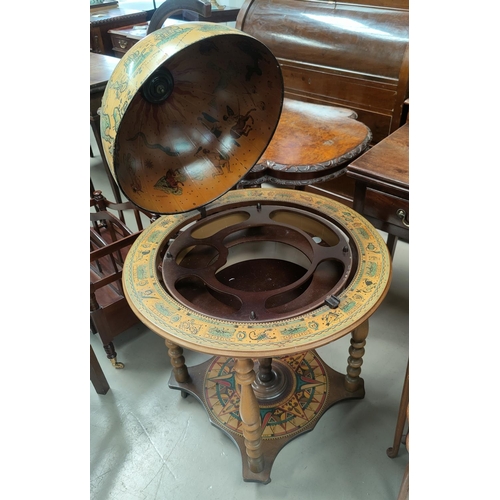 846 - A reproduction 19th century style Globe Drinks Cabinet.