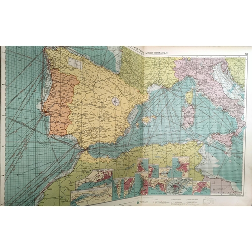 125B - PHILIPS mercantile Marine Atlas, 12th edition, circa 1920's