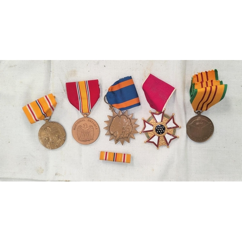 183 - A US WWII Asiatic Pacific Campaign medal and four others