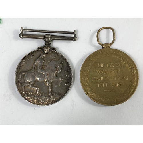 220a - A WWI pair of medals to 173661 GN J. Bailey. R.A.