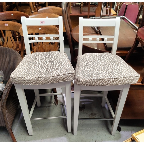 826 - 3 Neptune  bar chairs in white finish