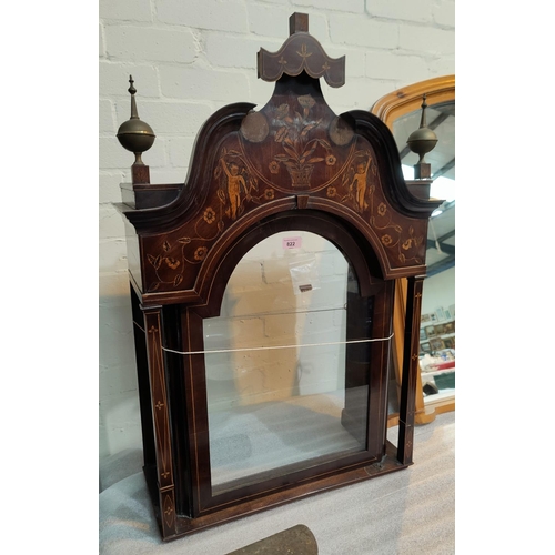 822 - A Georgian mahogany longcase clock, the hood with swan neck pediment and twin brass finials, extensi... 