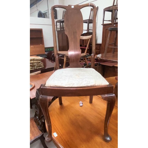 822 - A mahogany set of 6 Queen Anne style dining chairs --In twice with no bids . can you collect or can ... 