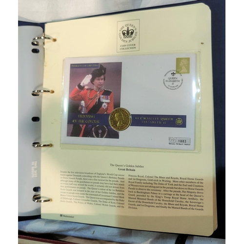205a - An album of commemorative coin covers, Australia, Queen's Golden Jubilee and Queen's Golden Jubilee ... 