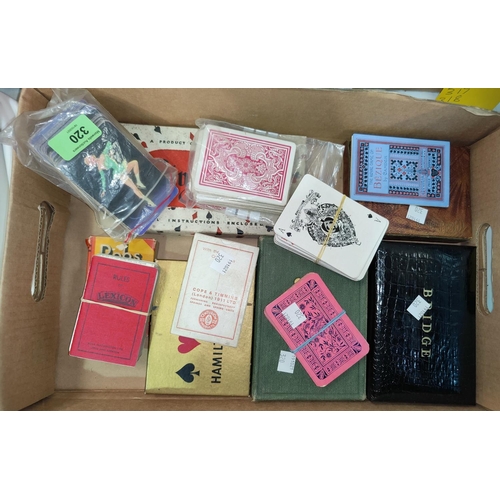 320 - A continental pack of cards and various others
