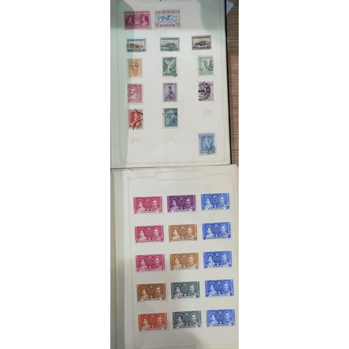 295 - A collection of GVI Commonwealth Coronation stamps, other Jubilee issues and an older World Collecti... 