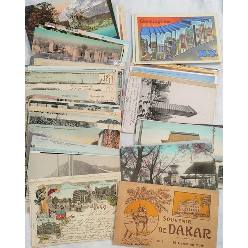 309 - A collection of early 20th century postcards posted from around the world including Japanese example... 