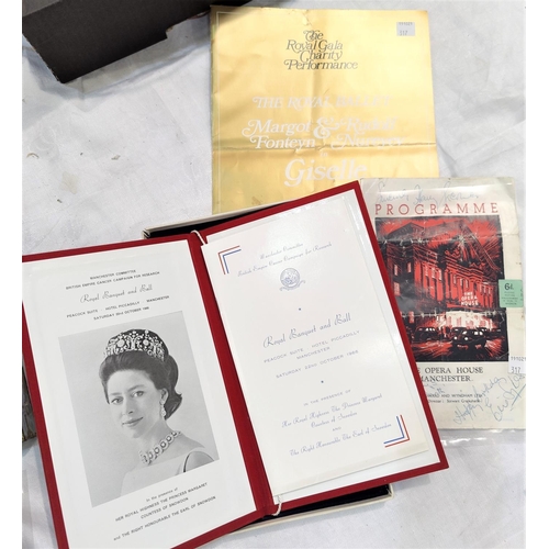 317 - PRINCESS MARGARET: Royal Banquet and Ball, Manchester, 1966; Royal Ballet Gala Performance with Nure... 