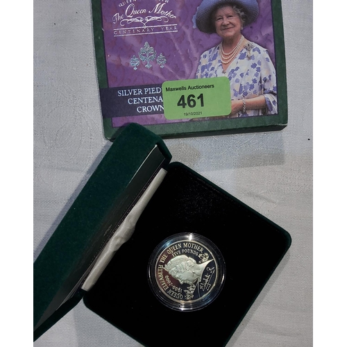 461 - GB: silver piedfort £5 coin, 2000