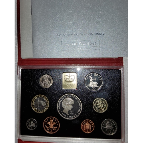 463 - GB: proof coin set 1999, red case