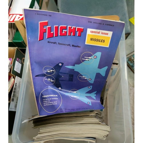 355 - A large collection of 1950's and later FLIGHT magazines