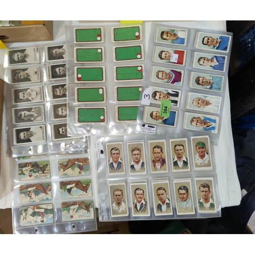 394 - 6 sets of cigarette cards with a sporting connection including 4 sets of Ogdens