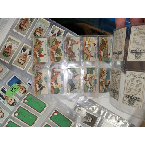 394 - 6 sets of cigarette cards with a sporting connection including 4 sets of Ogdens