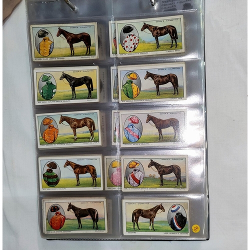 395A - An album of 6 sets of horse racing related cigarette cards (5 Ogdens)