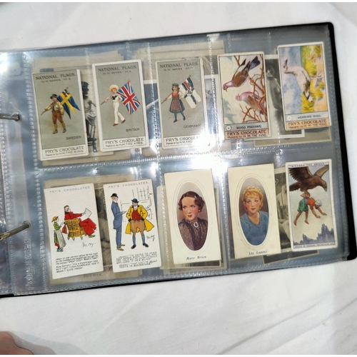 396 - An album of 11 sheets of rare single cigarette cards