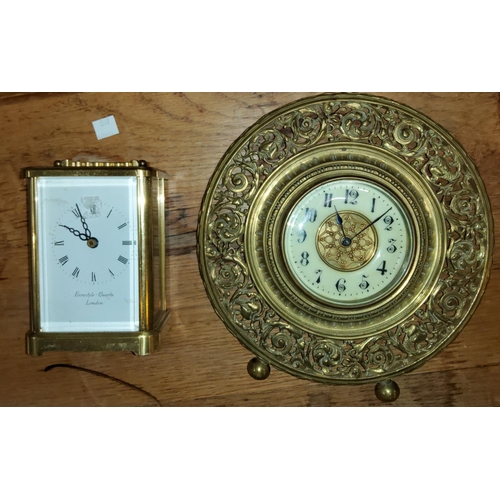 191A - A reproduction carriage clock and a wall clock