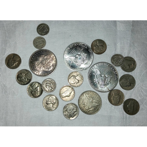 469 - US: Dollar 1879, Liberty Dollars 199092, an Indian Head cent 1864 and others