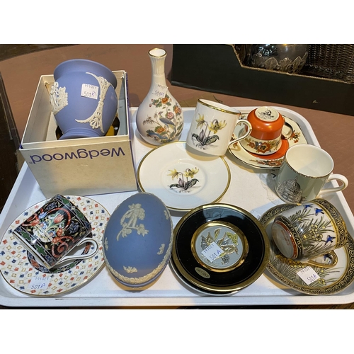 501A - A selection of decorative china and trinketware including some Wedgewood Jasperware and other Wedgew... 