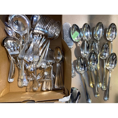 599c - A part canteen of monogrammed cutlery 'SS'