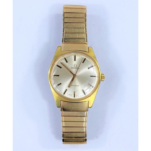 676 - A gent's Omega watch, c 1970, hand wind analogue movement with original FIXO-FLEX strap and Omega cl... 