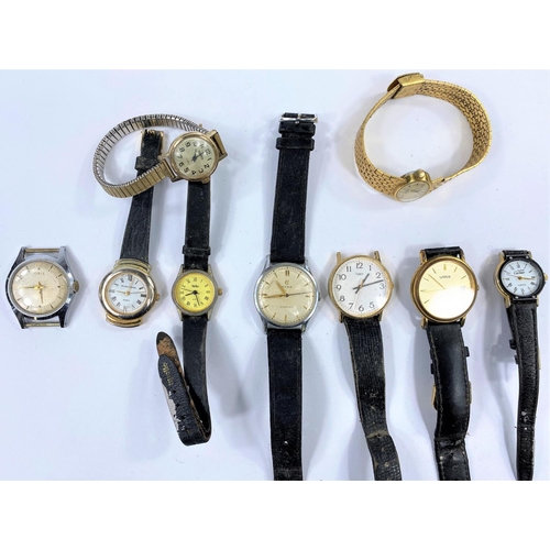 679 - Two mid 20th century gent's vintage wristwatches by Cyma and Oris; a gent's Lorus wristwatch; other ... 