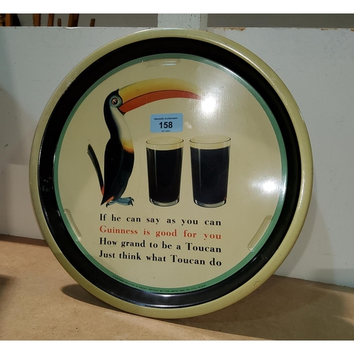 158 - A Guinness Toucan tray 'If he can say as you can ...'