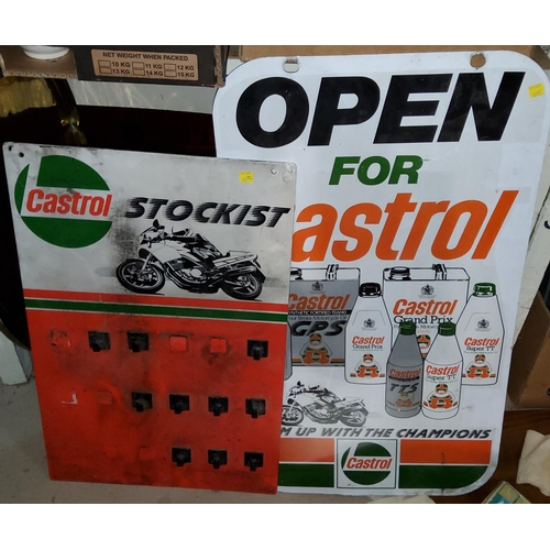 192C - Two Vintage Castrol signs.