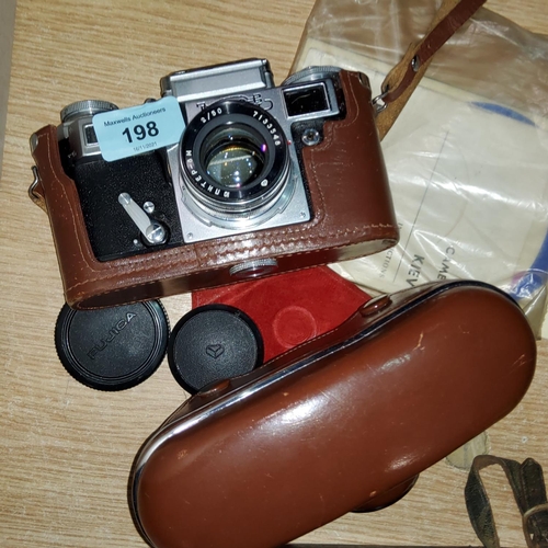 198 - A vintage Eastern European Kiev 4 camera in case with 2/50 lens
