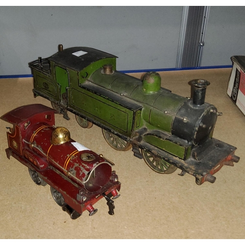 205 - An 0 gauge 0-4-0 clockwork locomotive and a similar 0-4-0 loco (both a.f.)