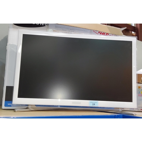 24 - A Samsung small modern flatscreen TV