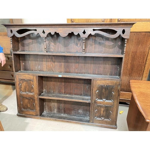829 - An early 20th oak dresser back