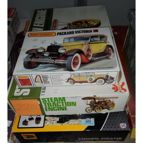 220 - An originally boxed Steam Tractor Engine Bandai, an
incomplete Tri-ang boxed train set with complete... 